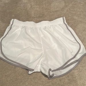 White Nike workout shorts size large